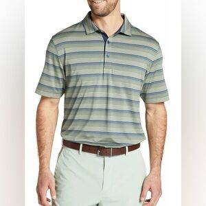 NWT Men’s Walter Hagen Perfect 11 Majors Bar Stripe Golf Polo, Size M